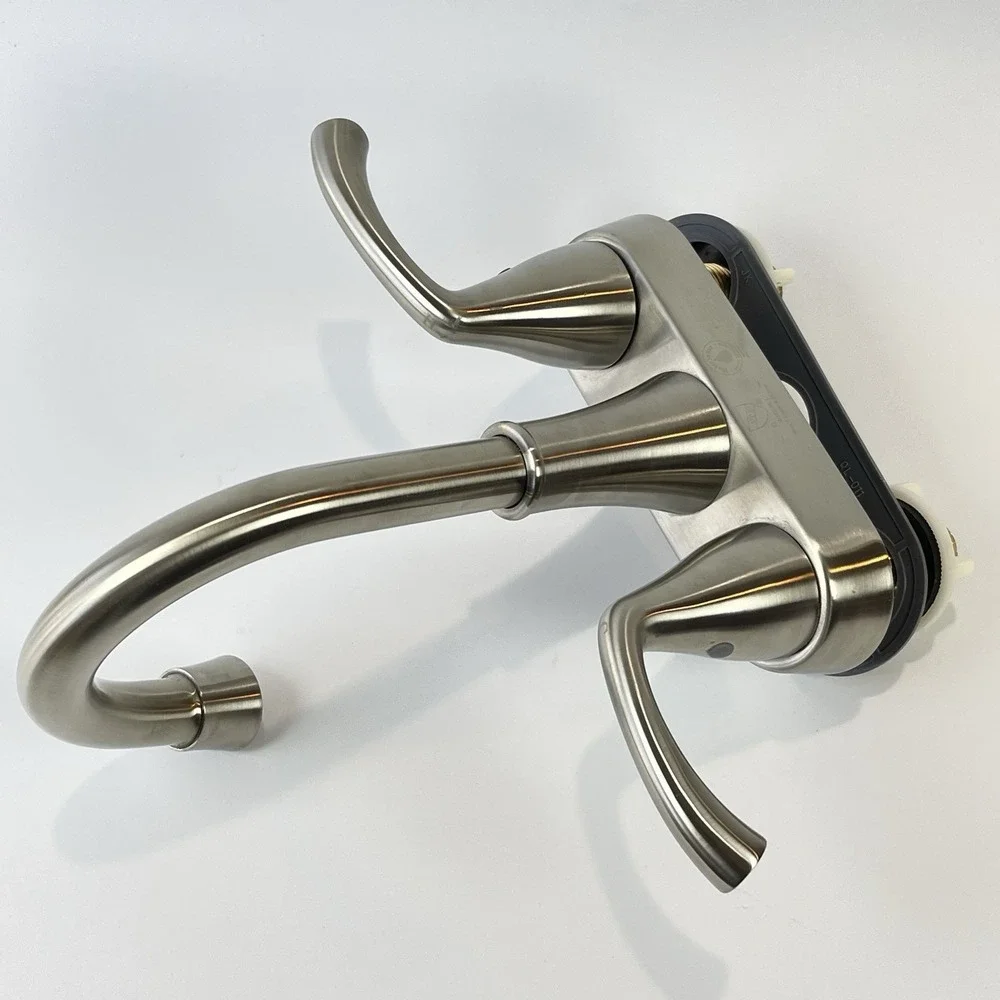 Daweier 2-Handle Brushed Nickel  Bathroom Vanity Sink Lavatory Faucet